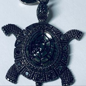 Large Turtle Statement Necklace Pendant